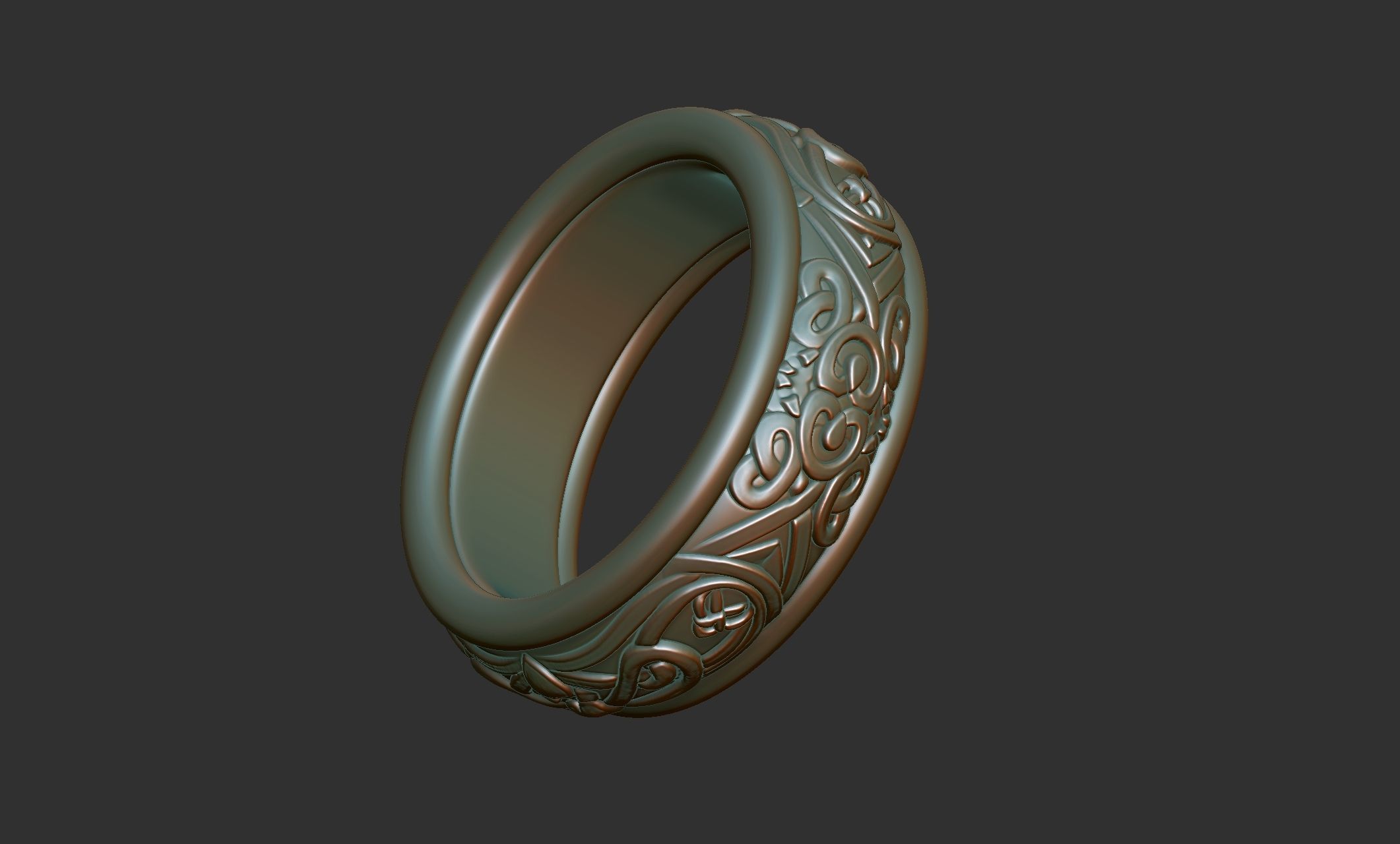 Celtic Ring 008 3D print model_10