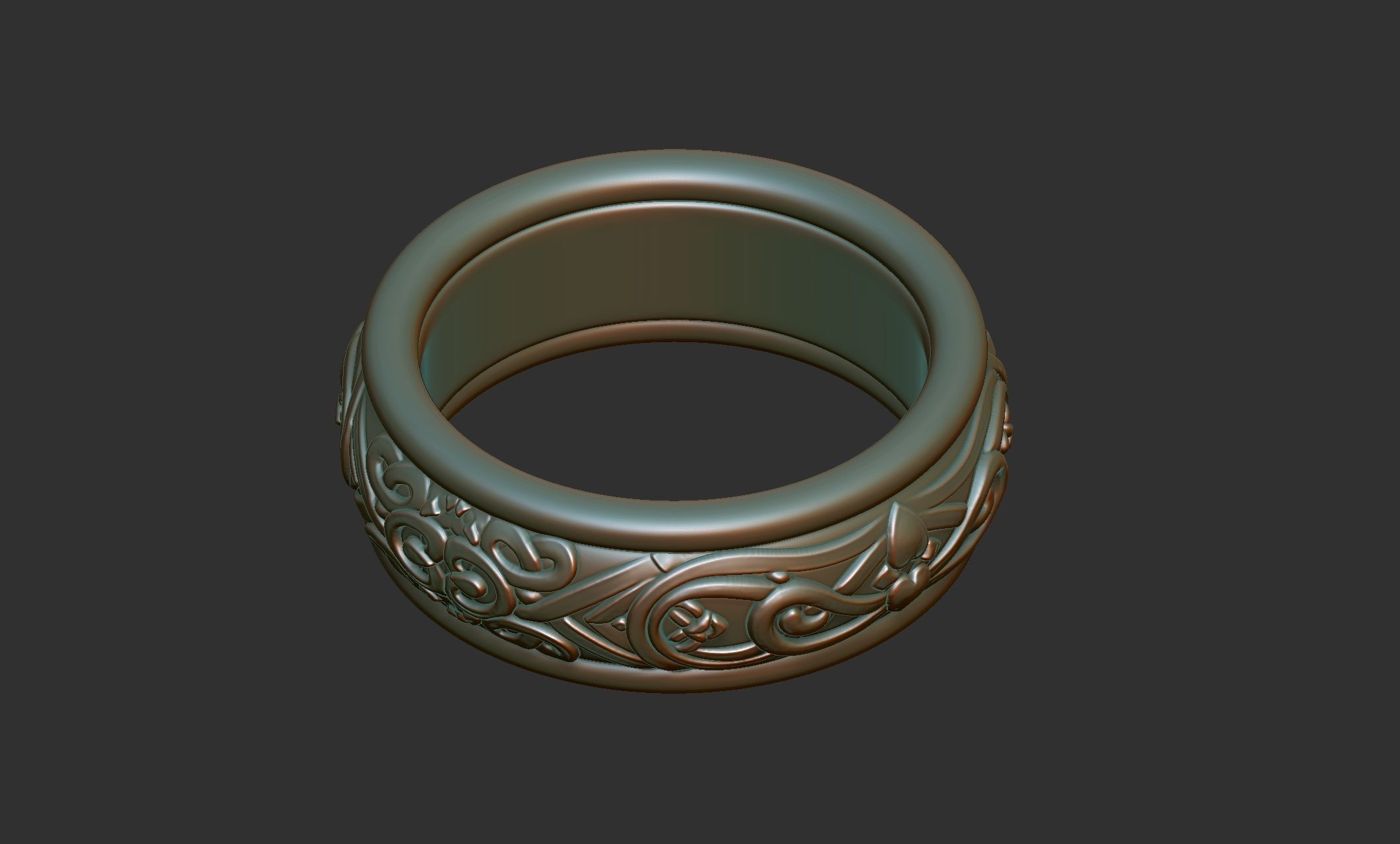 Celtic Ring 008 3D print model_8