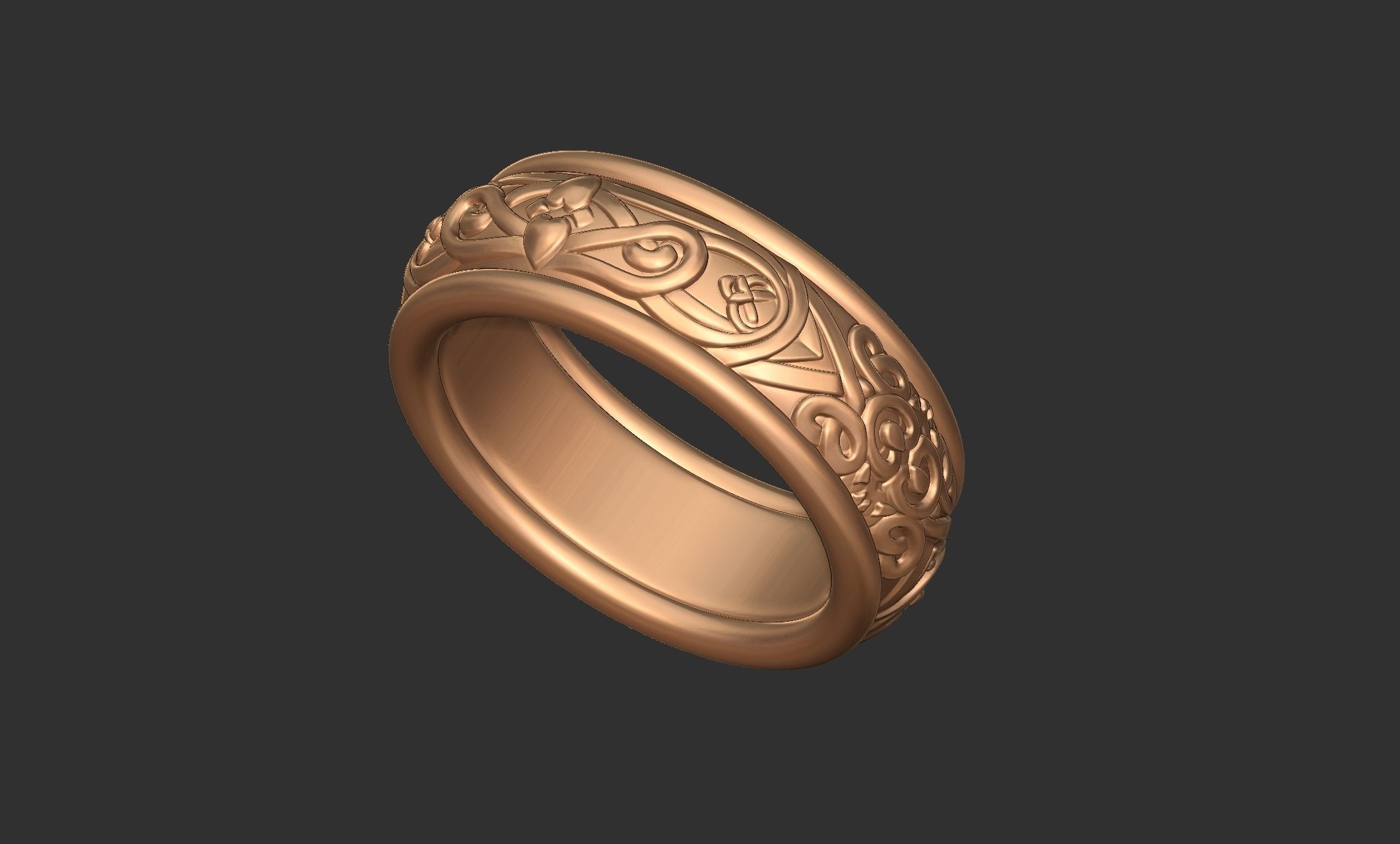 Celtic Ring 008 3D print model_11