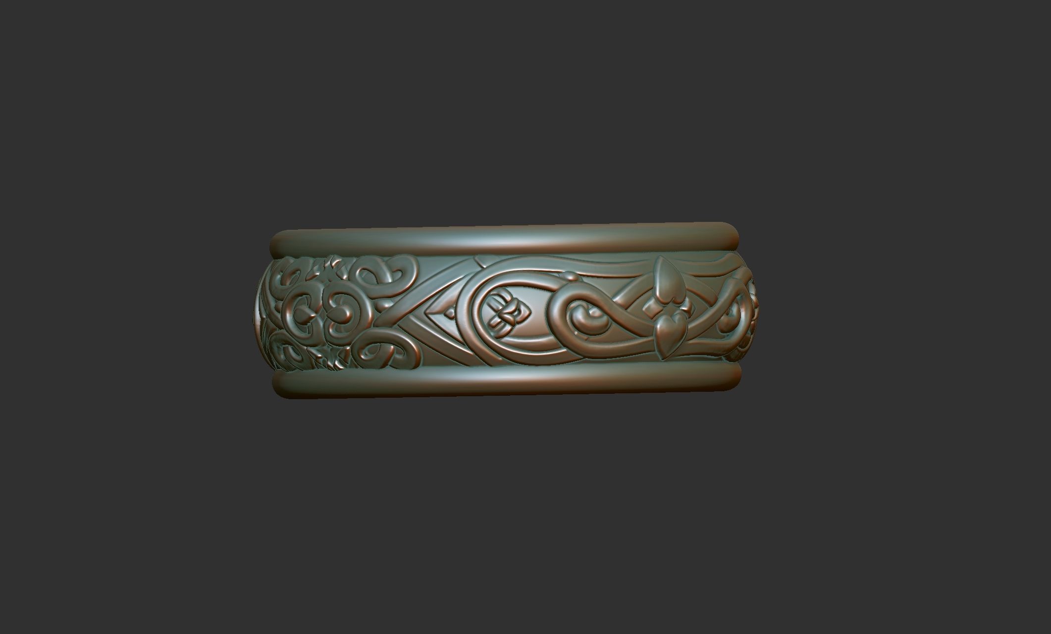 Celtic Ring 008 3D print model_7