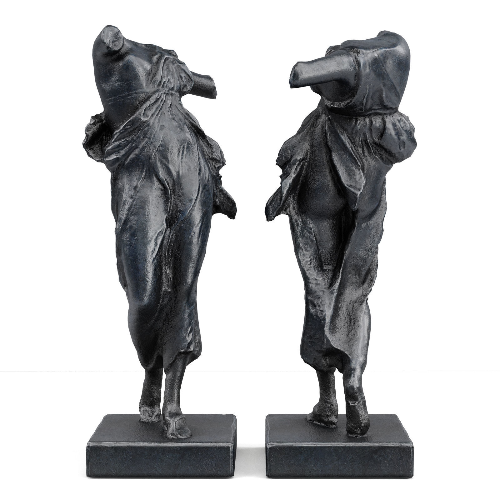 Venus torso sculpture Low-poly 3D model_6