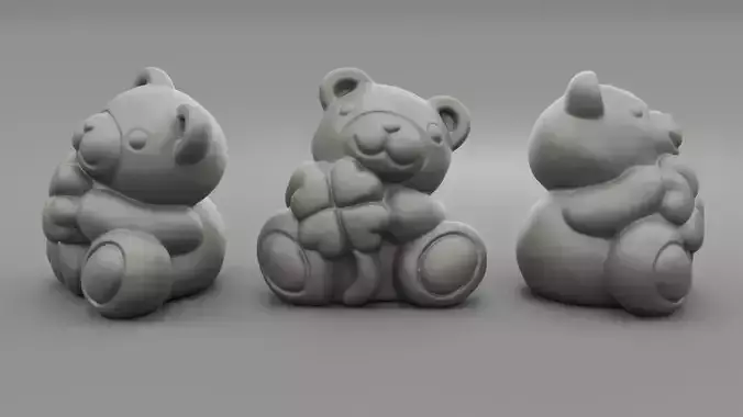Ceramic Teddy bear quadrifoglio 3D print model