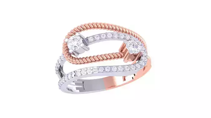 High Jewelry Solitaire Diamond Ring 3dm renders