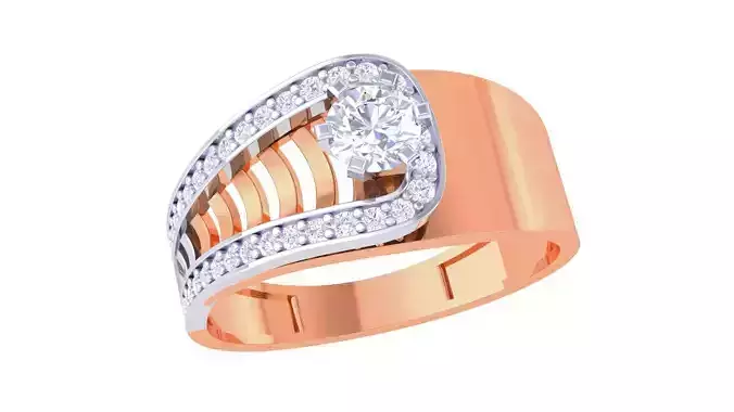 High Jewelry Solitaire Diamond Ring 3dm renders