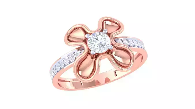 High Jewelry Solitaire Diamond Ring 3dm renders
