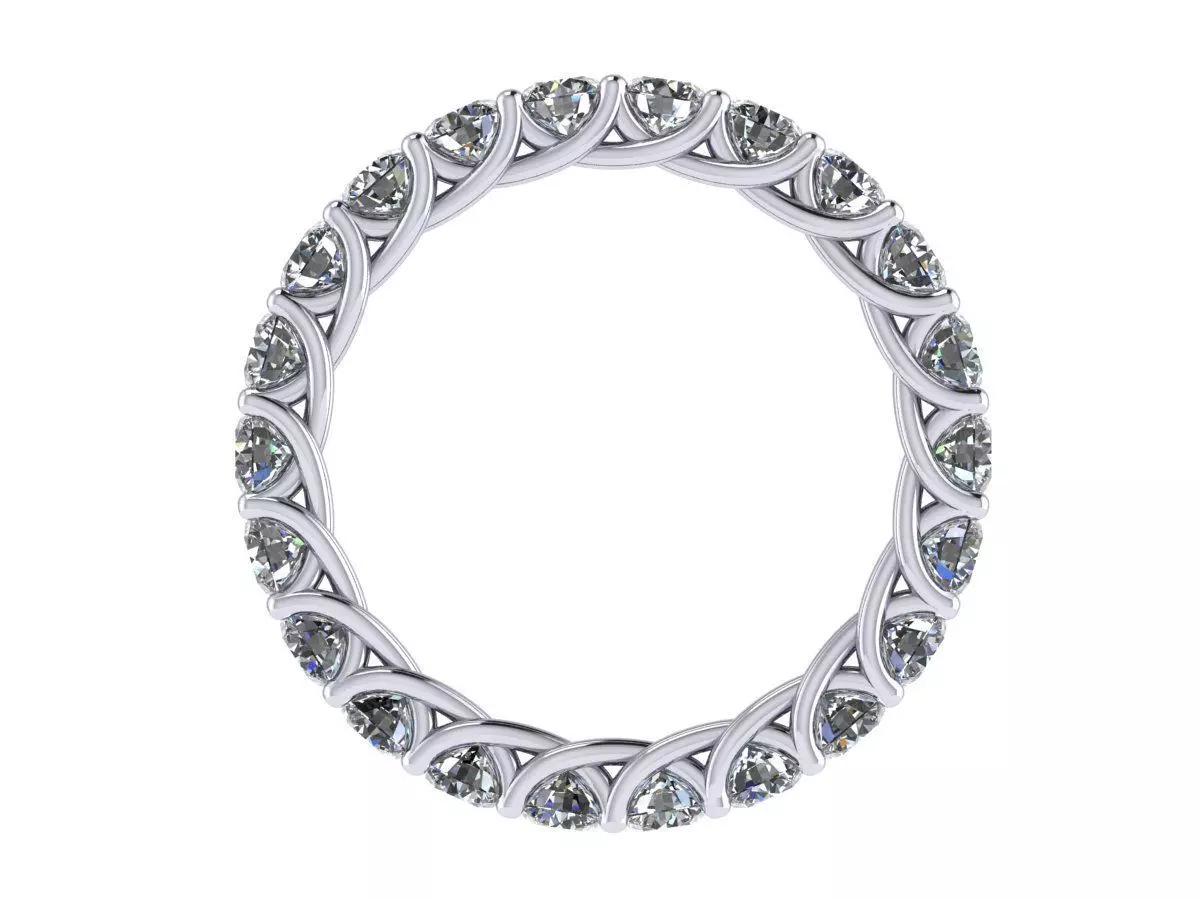 braided diamond engagement ring 3D print model_0