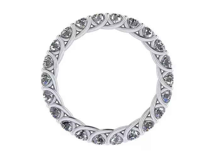 braided diamond engagement ring 3D print model