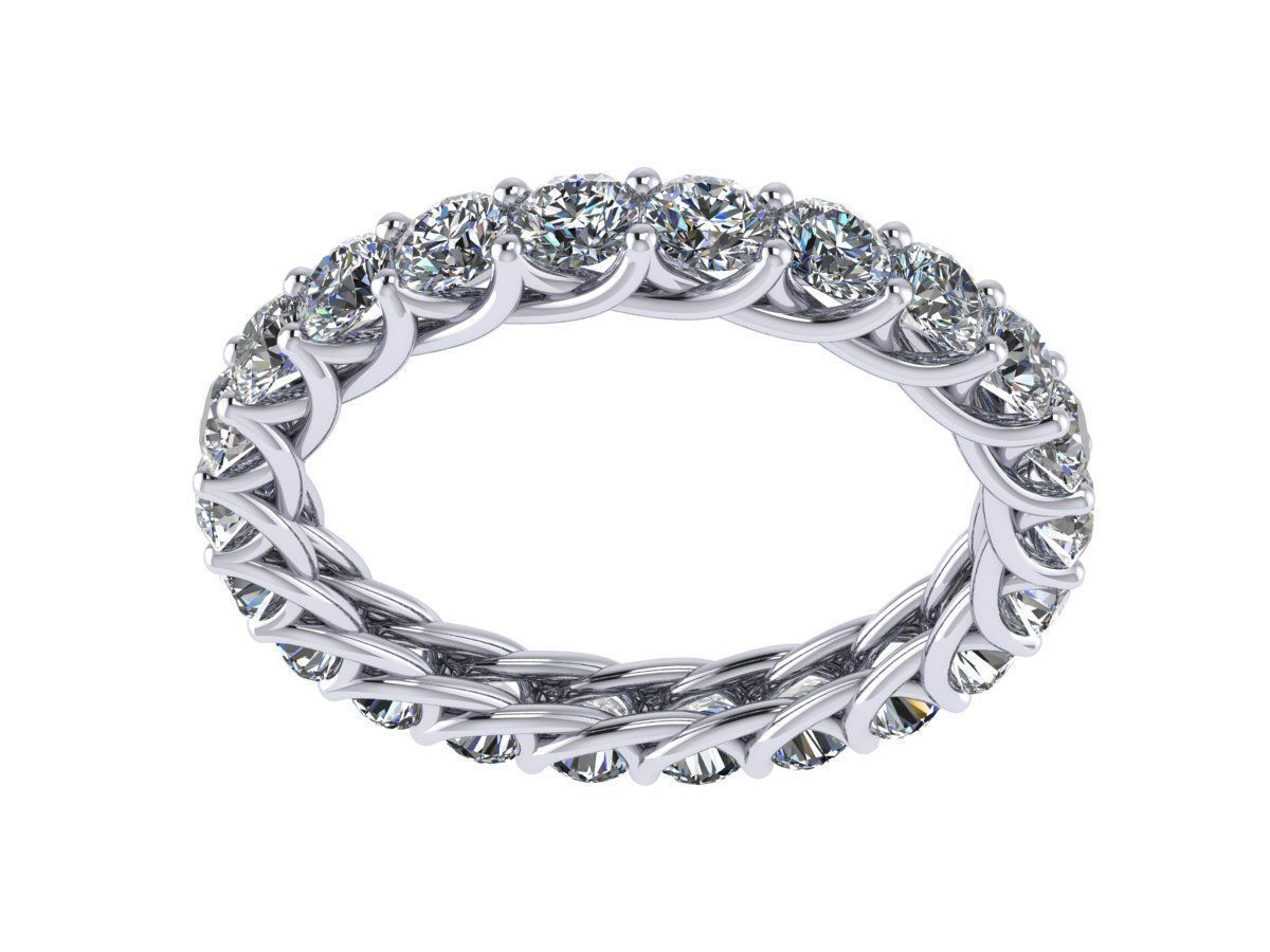braided diamond engagement ring 3D print model_5