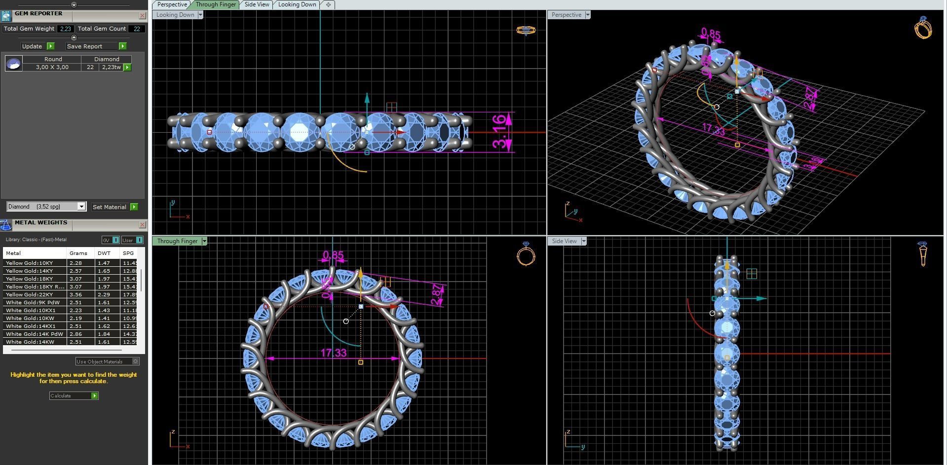 braided diamond engagement ring 3D print model_7