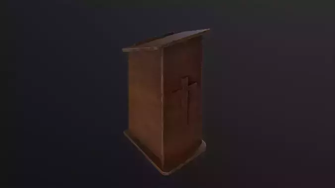 Church Lectern 3D Model Low-poly 3D model