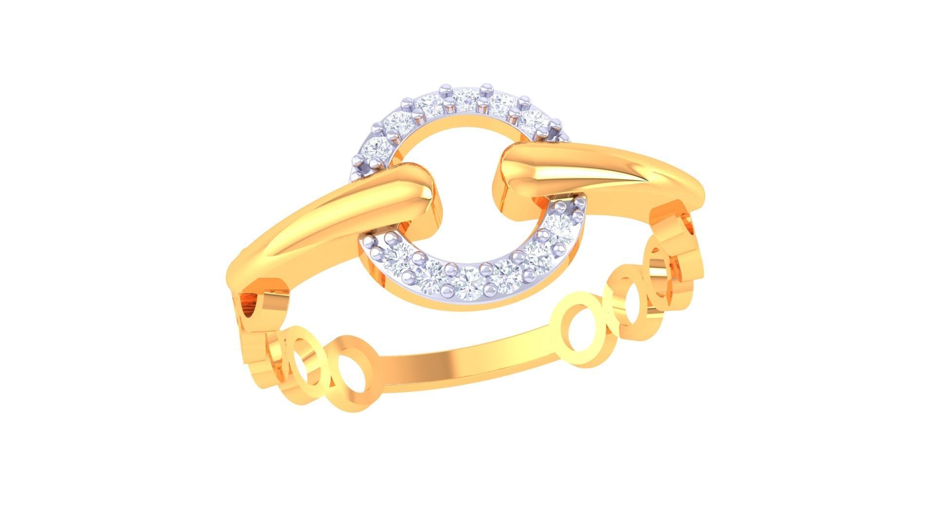 High Jewelry Diamond Ring 3dm renders 3D print model_4