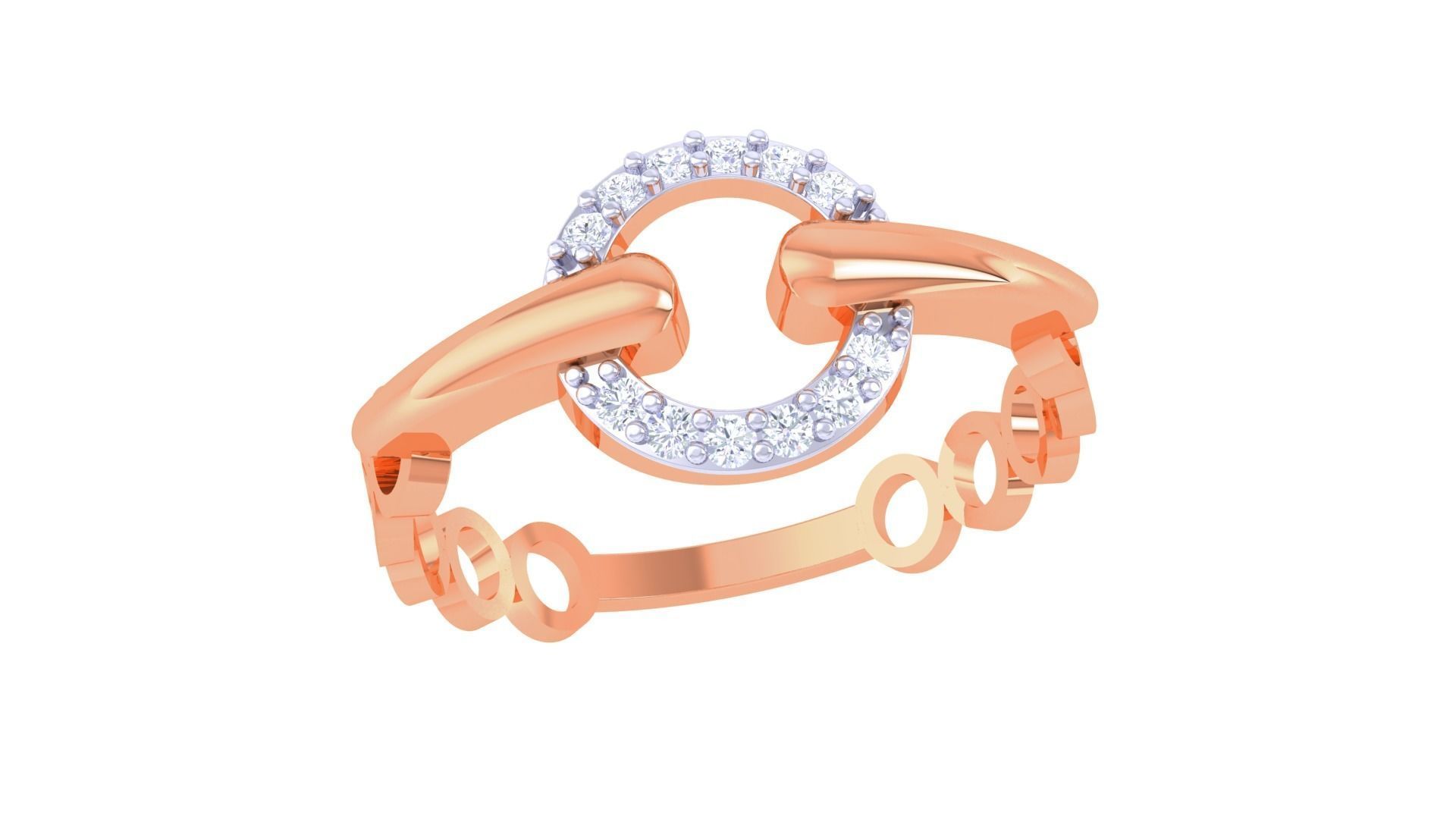 High Jewelry Diamond Ring 3dm renders 3D print model_5