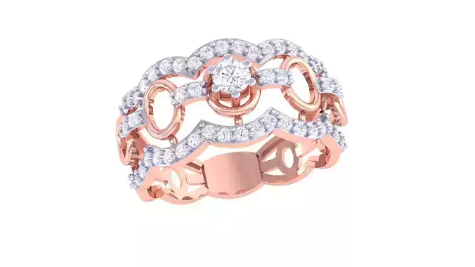 High Jewelry Solitaire Diamond Ring 3dm renders