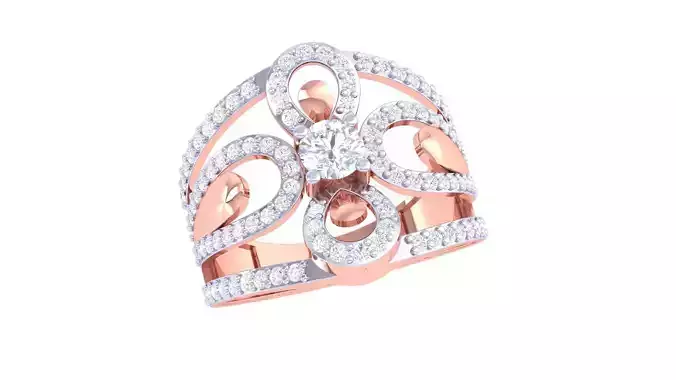 High Jewelry Solitaire Diamond Ring 3dm renders