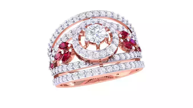 High Jewelry Diamond Ring 3dm renders