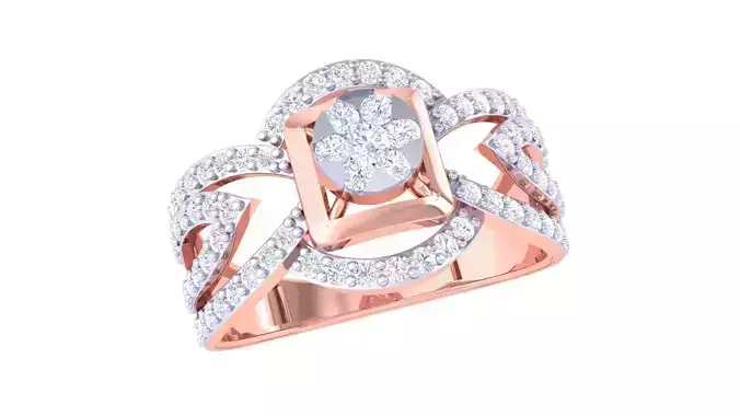 High Jewelry Solitaire Diamond Ring 3dm renders