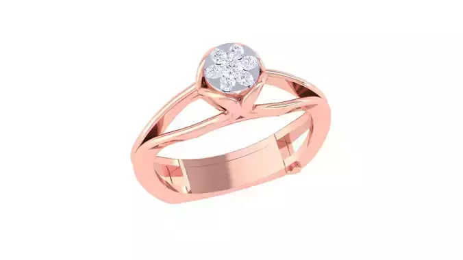 High Jewelry Solitaire Diamond Ring 3dm renders