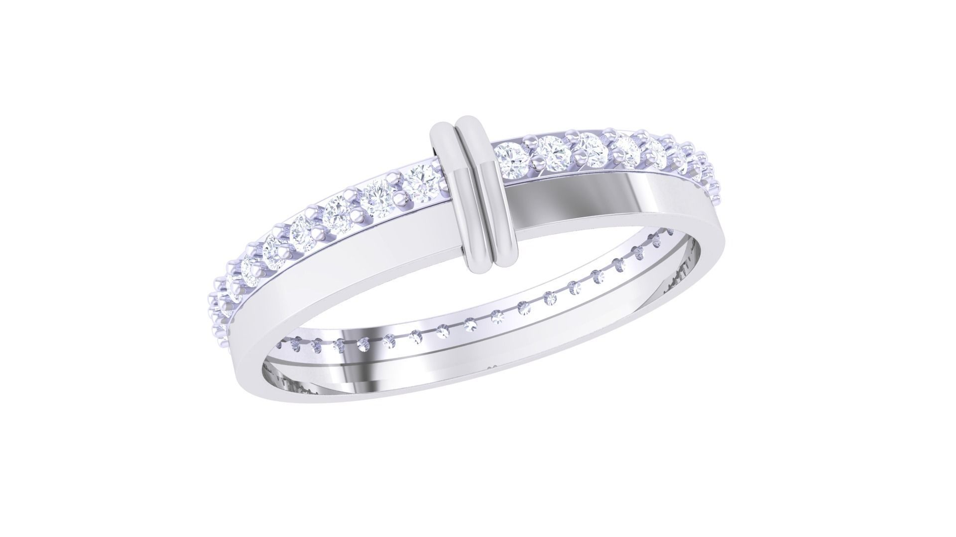 Women Band Ring 3dm render 3D print model_3