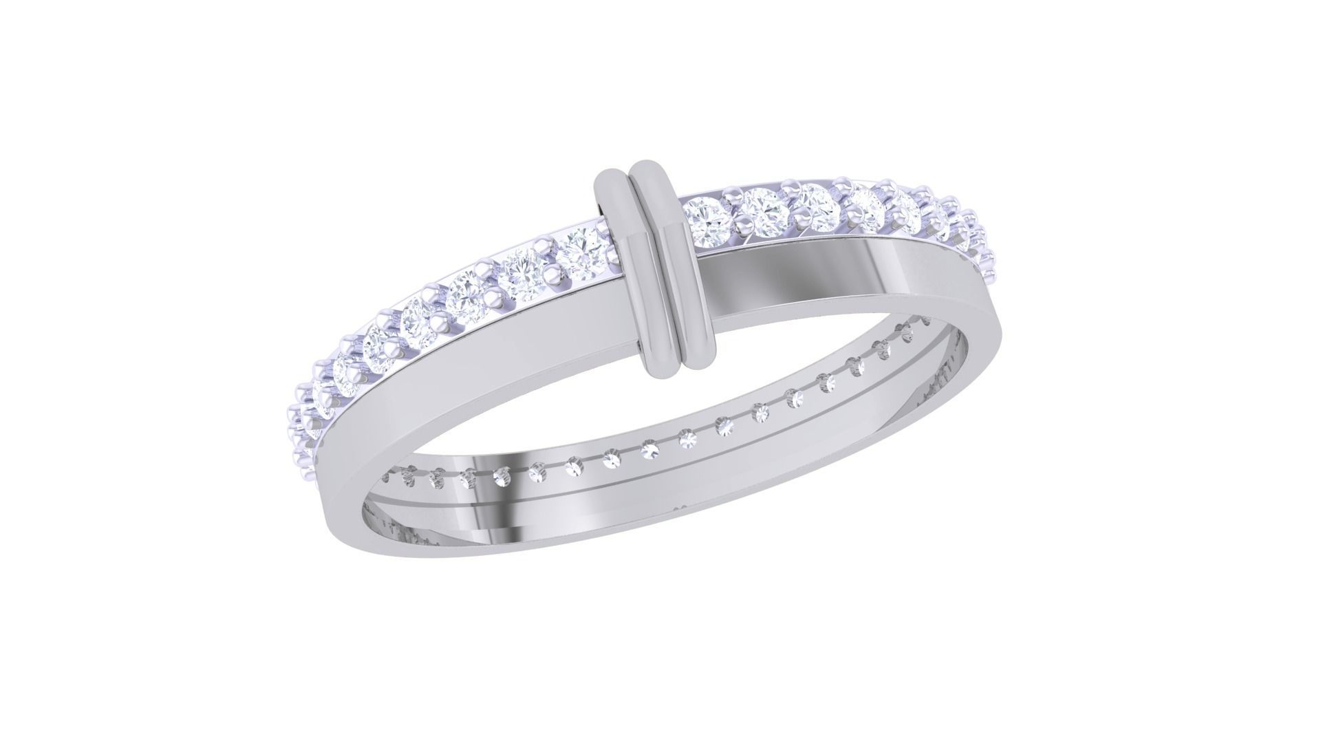 Women Band Ring 3dm render 3D print model_2