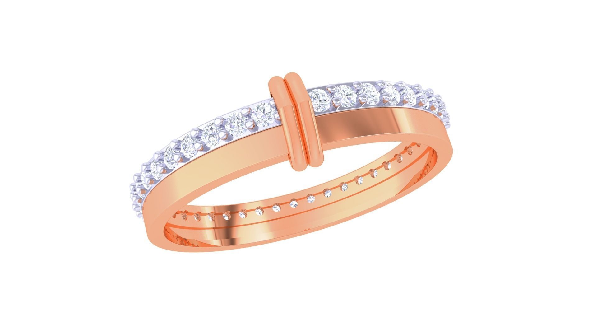 Women Band Ring 3dm render 3D print model_5