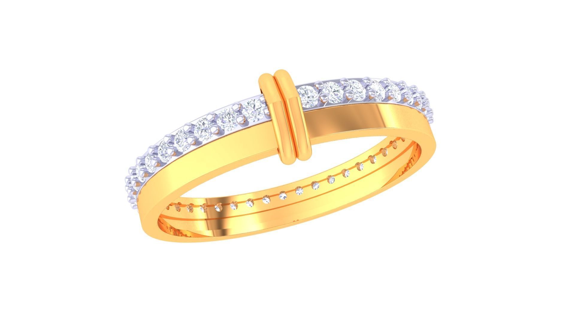 Women Band Ring 3dm render 3D print model_4
