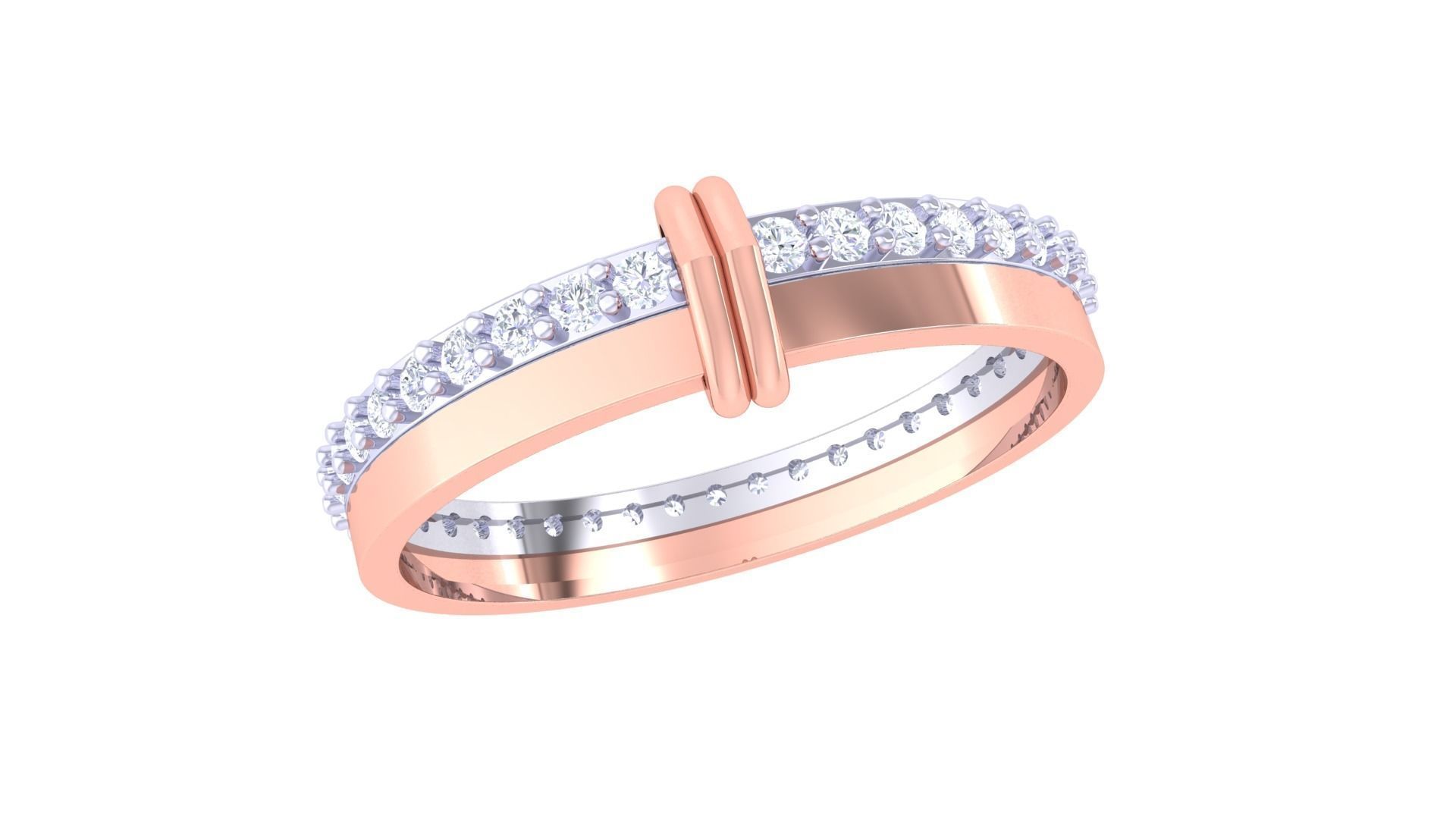Women Band Ring 3dm render 3D print model_1