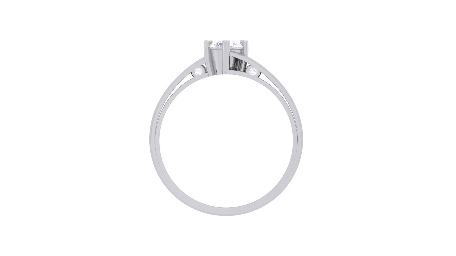 High Jewelry Solitaire Diamond Ring 3dm renders 3D print model_10