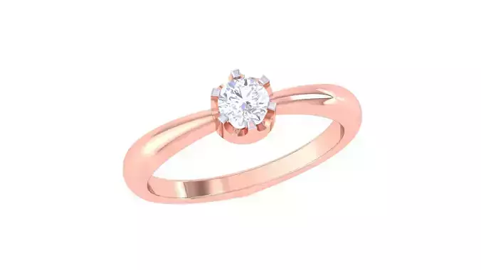 High Jewelry Solitaire Diamond Ring 3dm renders 3D print model
