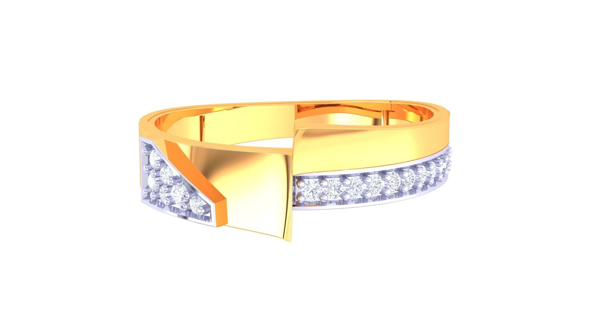 High Jewelry Diamond Ring 3dm renders 3D print model_7