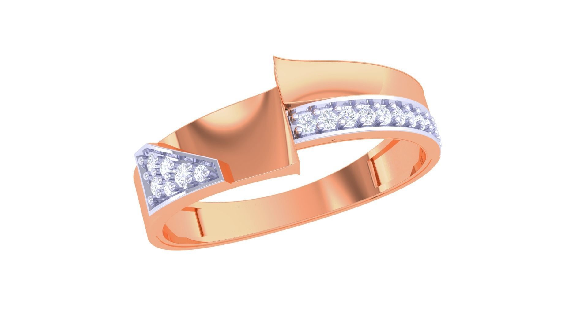 High Jewelry Diamond Ring 3dm renders 3D print model_5
