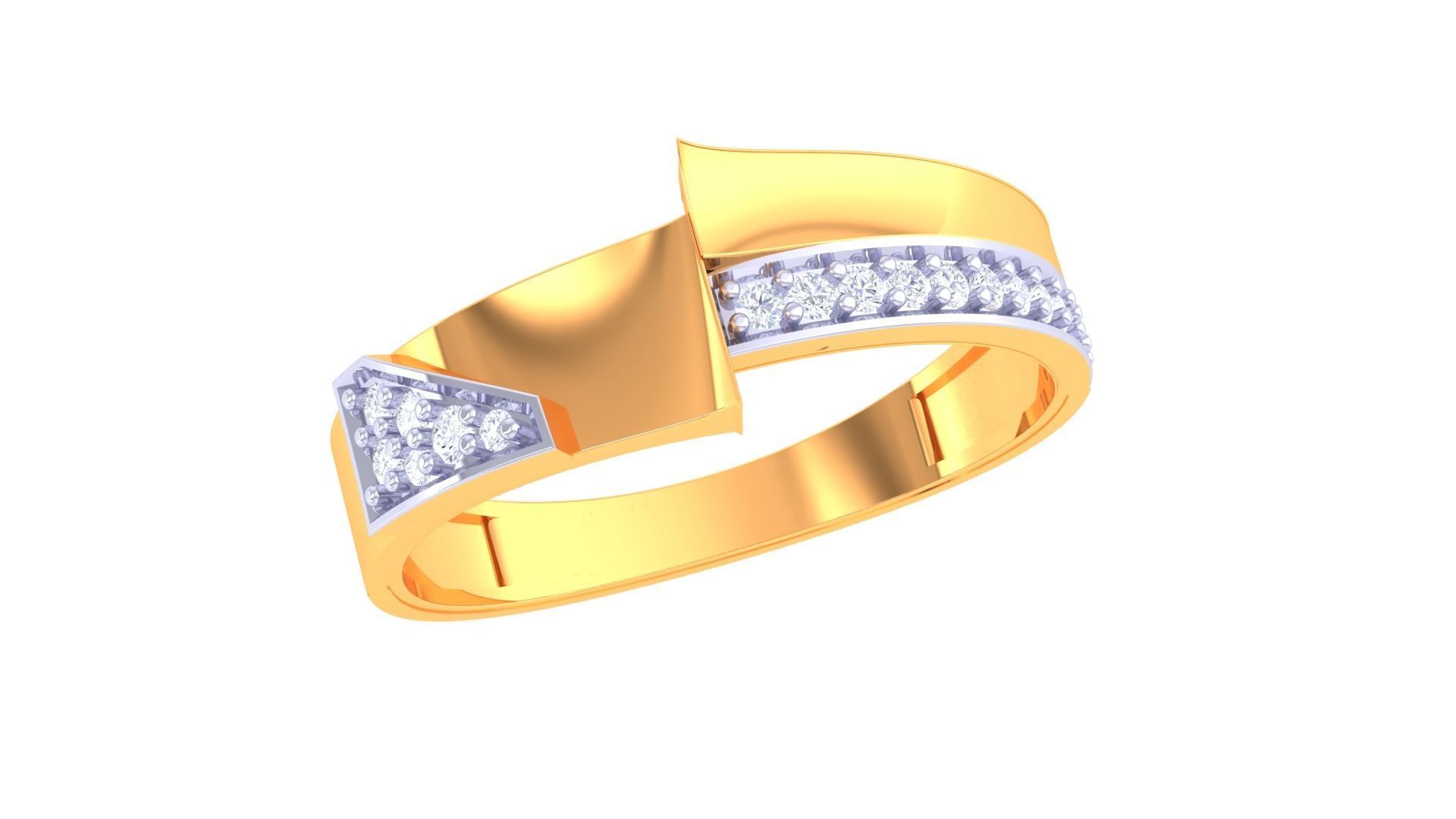 High Jewelry Diamond Ring 3dm renders 3D print model_4