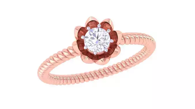High Jewelry Solitaire Diamond Ring 3dm renders