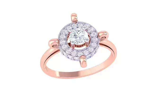 High Jewelry Solitaire Diamond Ring 3dm renders