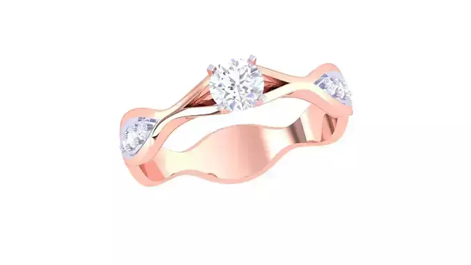 High Jewelry Solitaire Diamond Ring 3dm renders