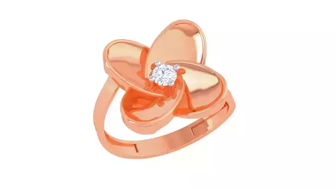 High Jewelry Solitaire Diamond Ring 3dm renders 3D print model