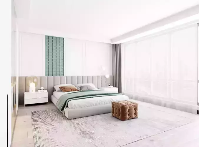 Modern villa bedroom decoration Home