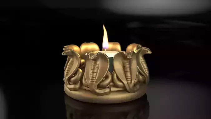 TEALIGHT HOLDER COBRA 3D model