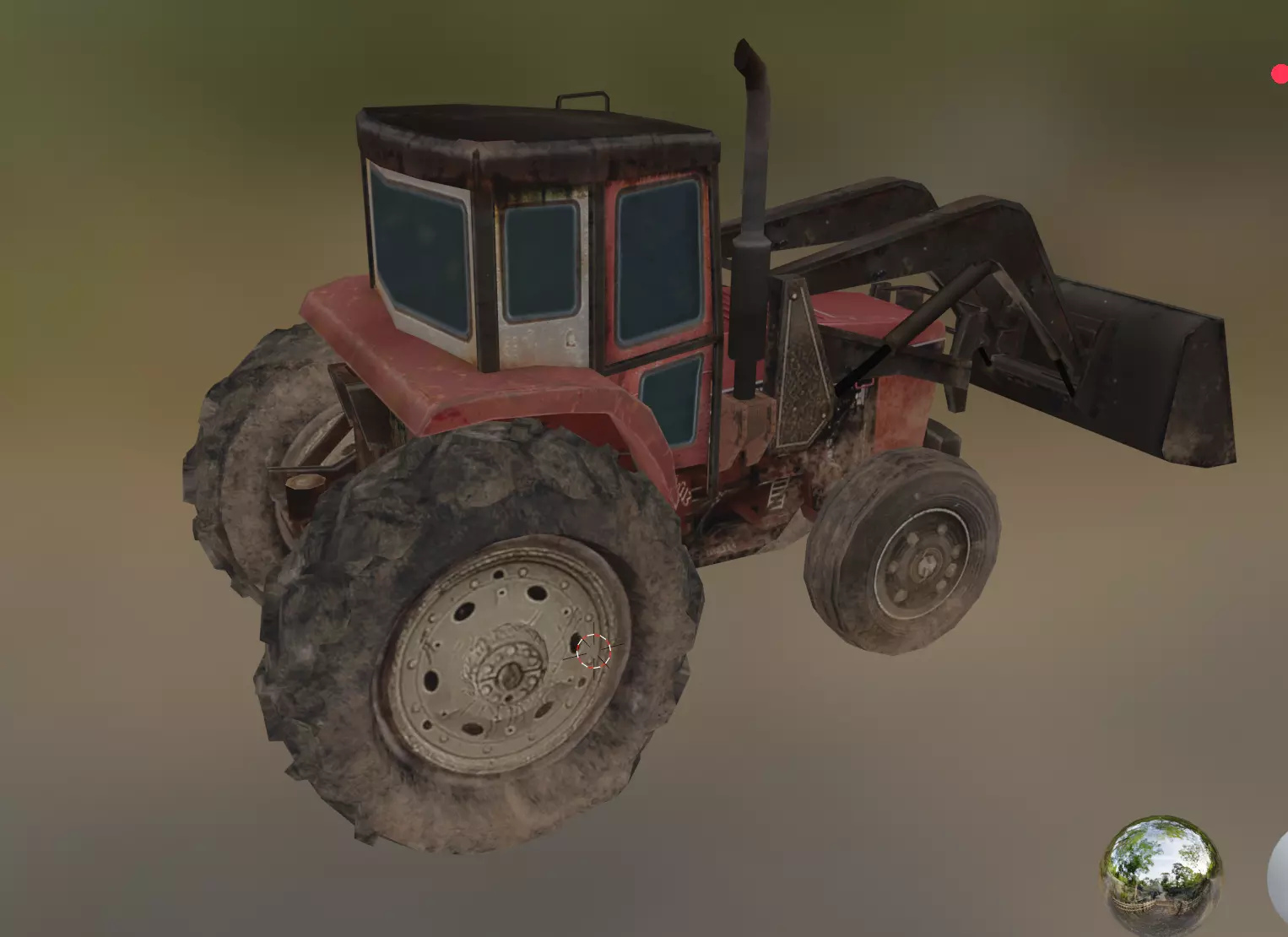 vehicle tractor Low-poly 3D model