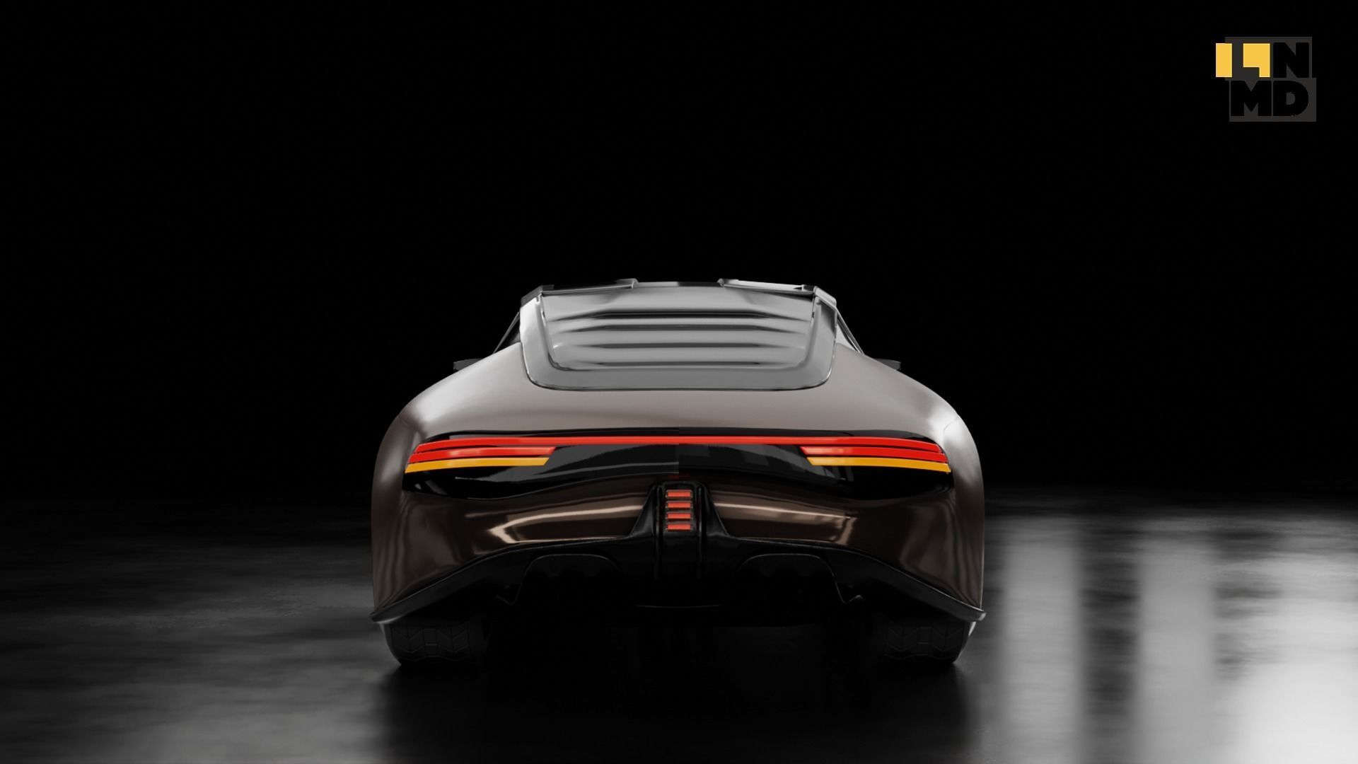 Pack of generic futuristic cars with different doors  3D model_19