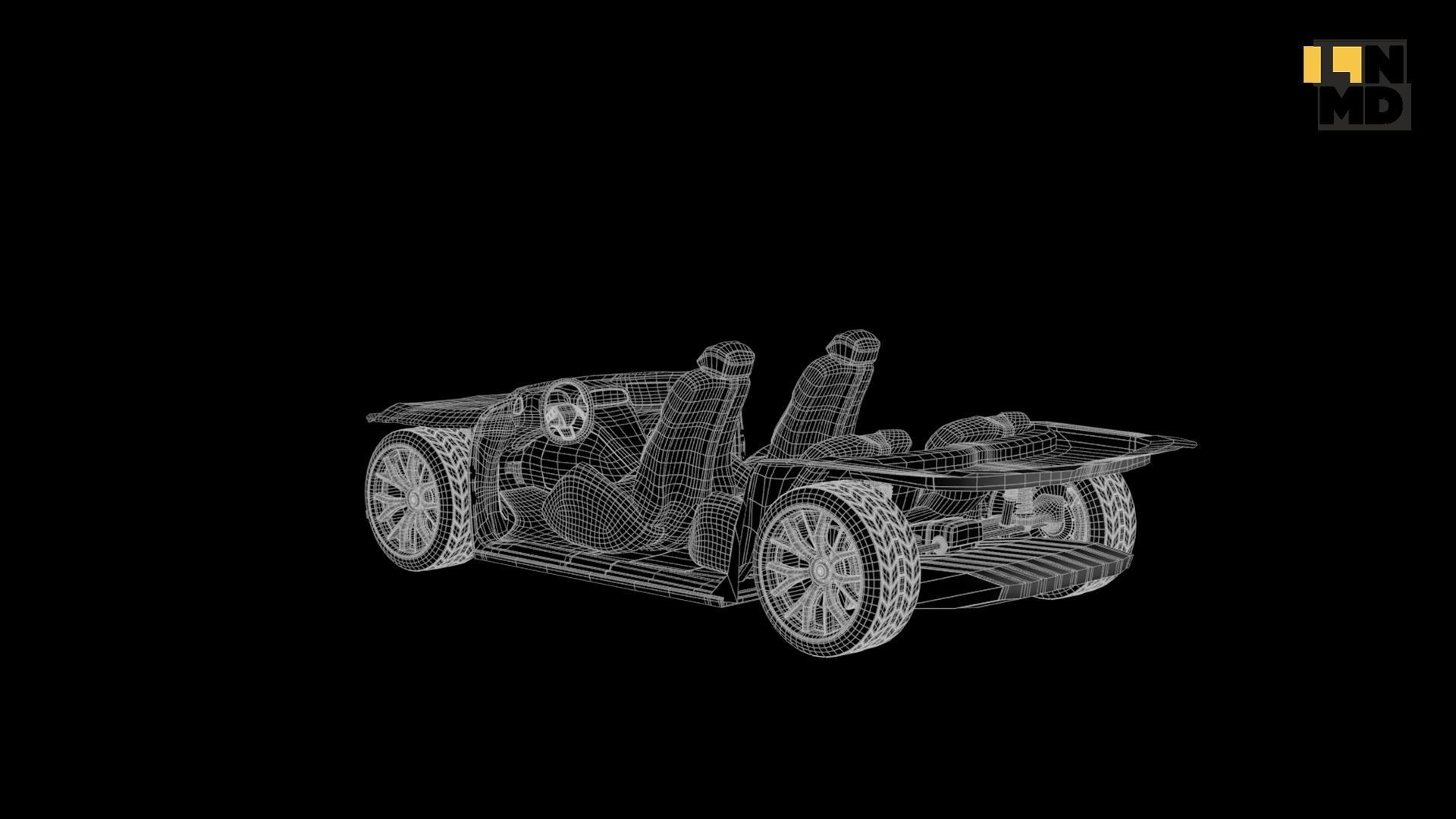 Pack of generic futuristic cars with different doors  3D model_65