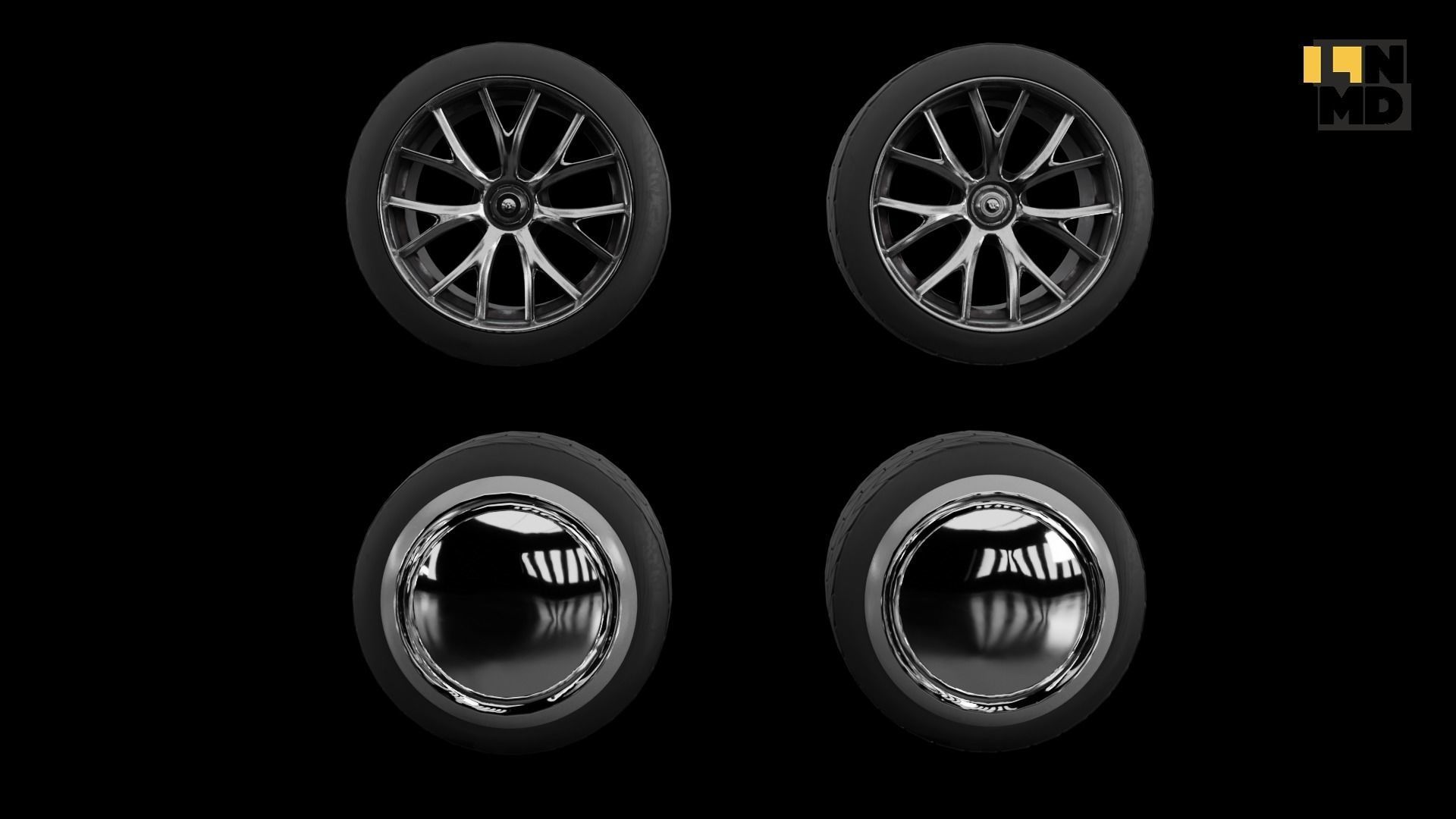 Pack of generic futuristic cars with different doors  3D model_74