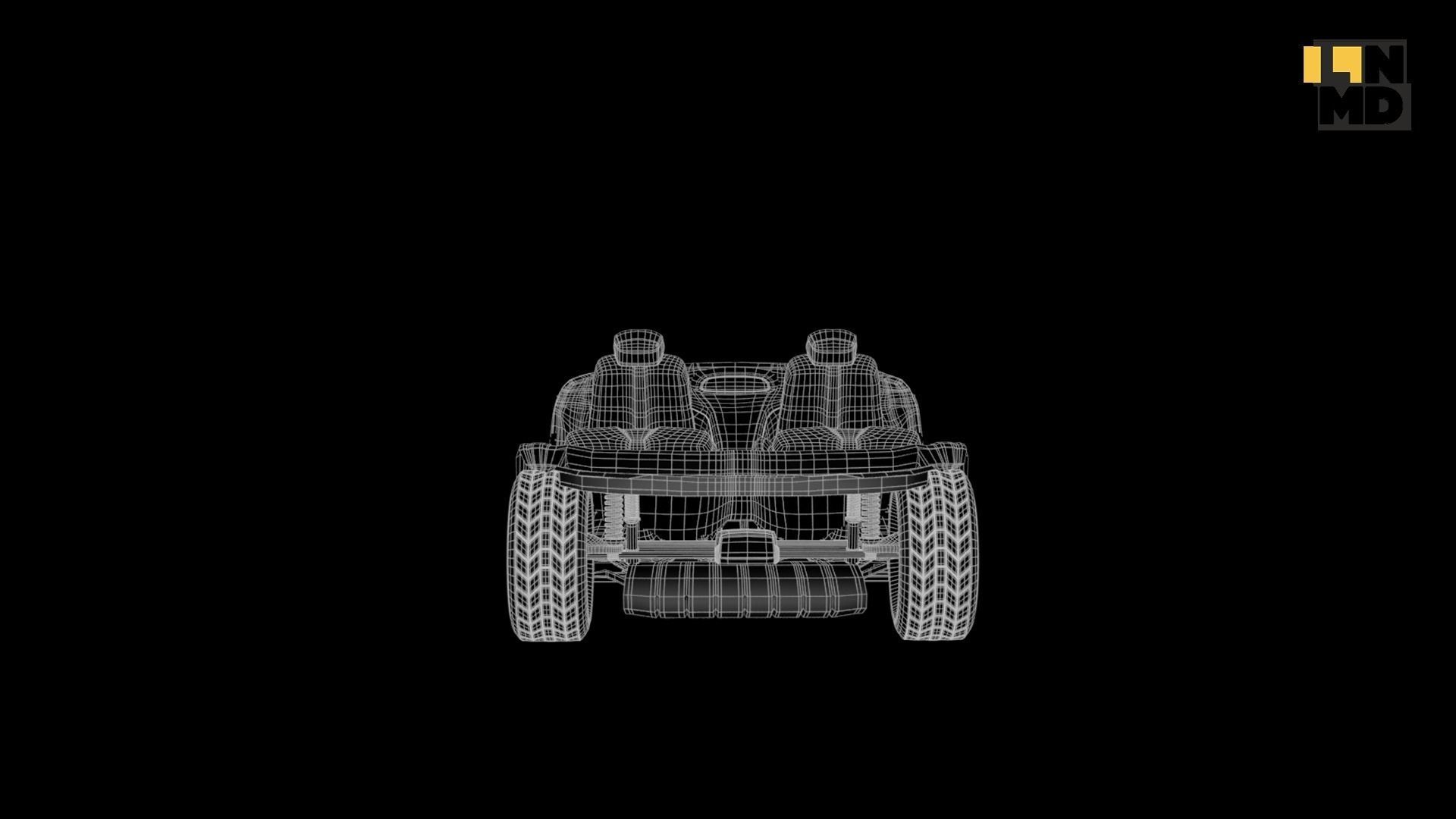 Pack of generic futuristic cars with different doors  3D model_64