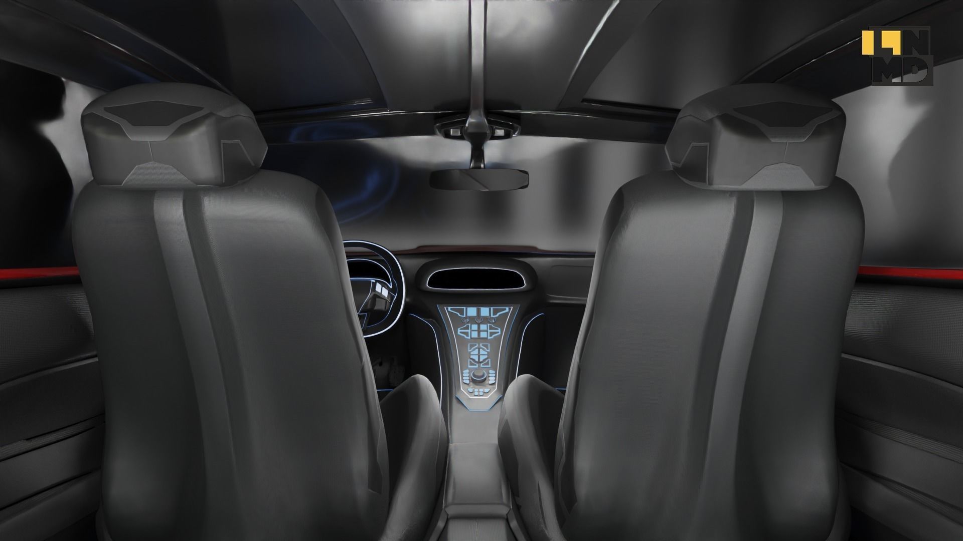 Pack of generic futuristic cars with different doors  3D model_57