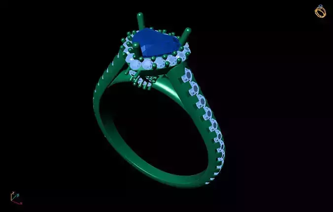 LIANA woman ring 3D print model