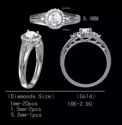 Fancy Engagement Ring