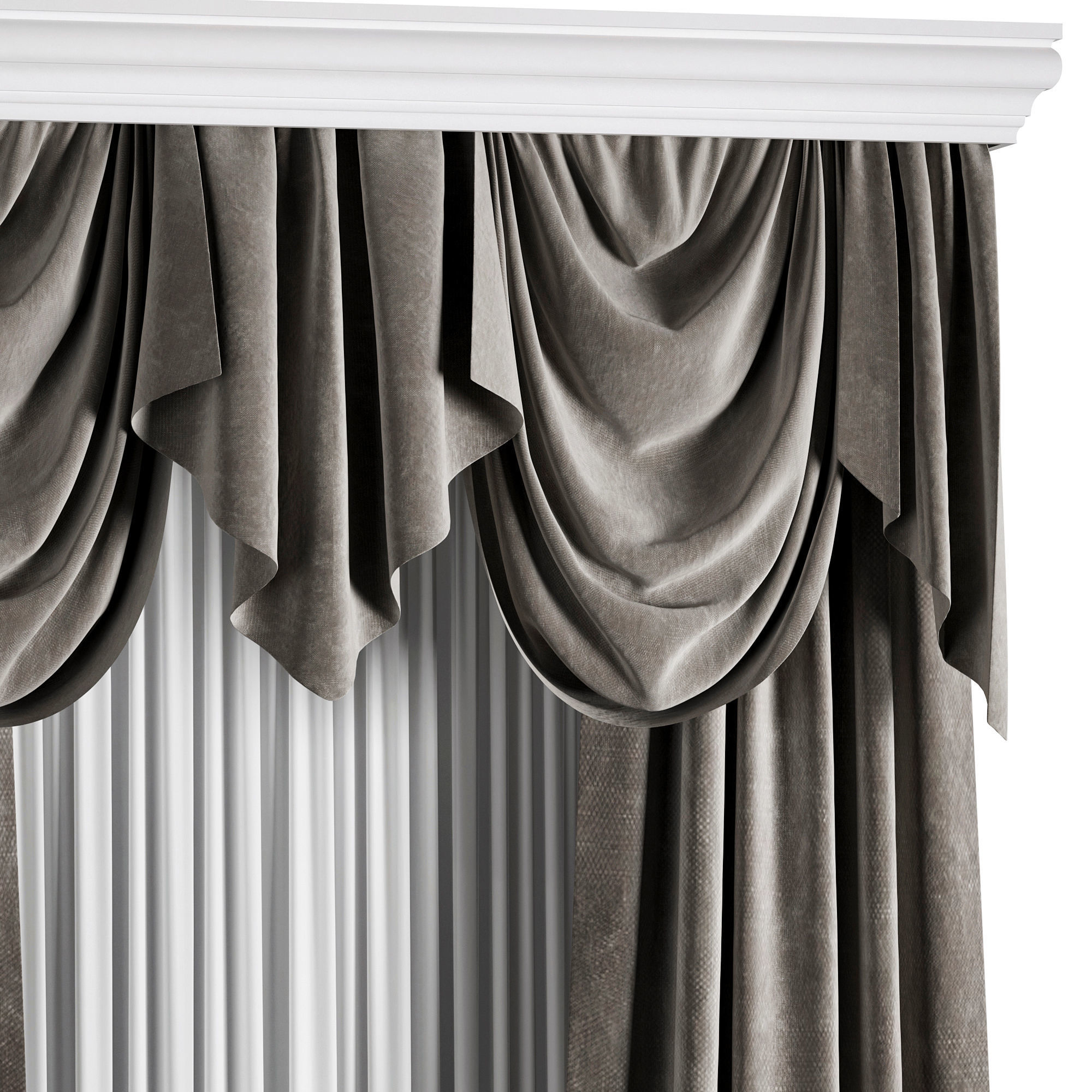 Curtain 022 3D model | CGTrader