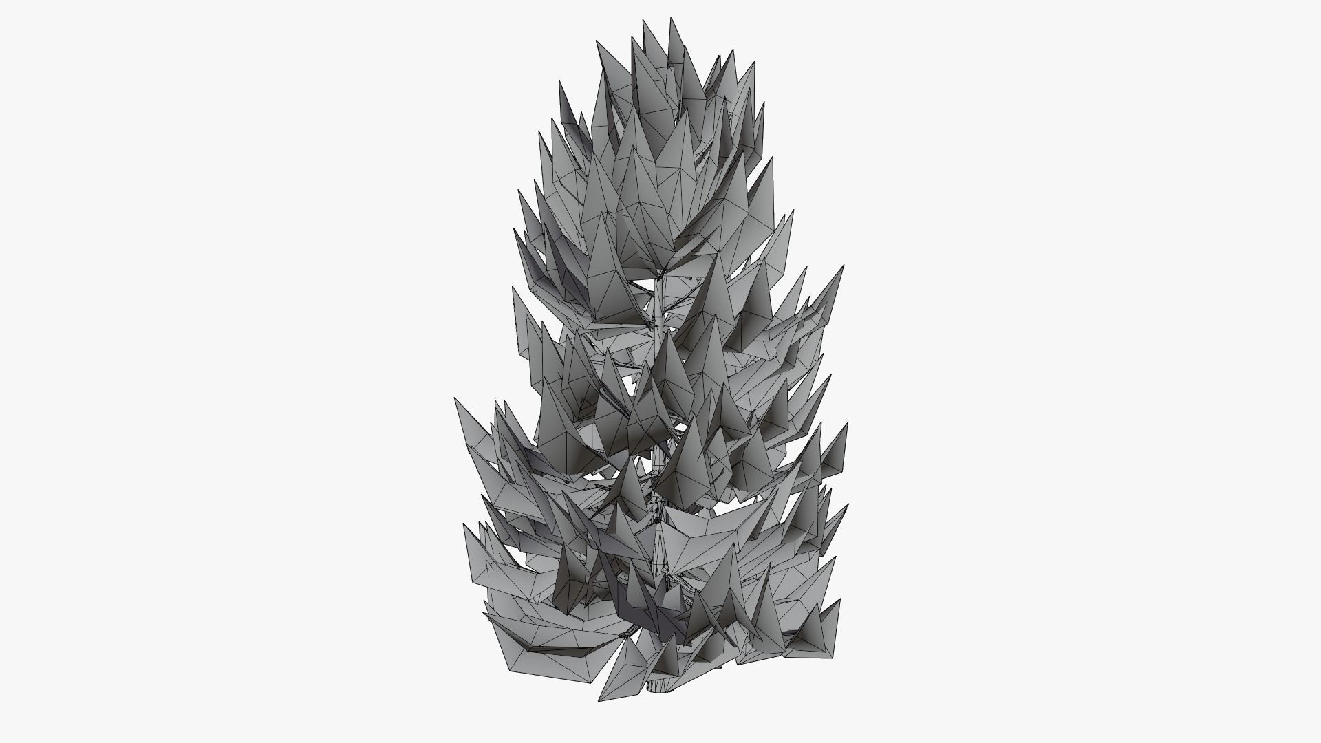 Lowpoly Pine v10 Low-poly 3D model_6