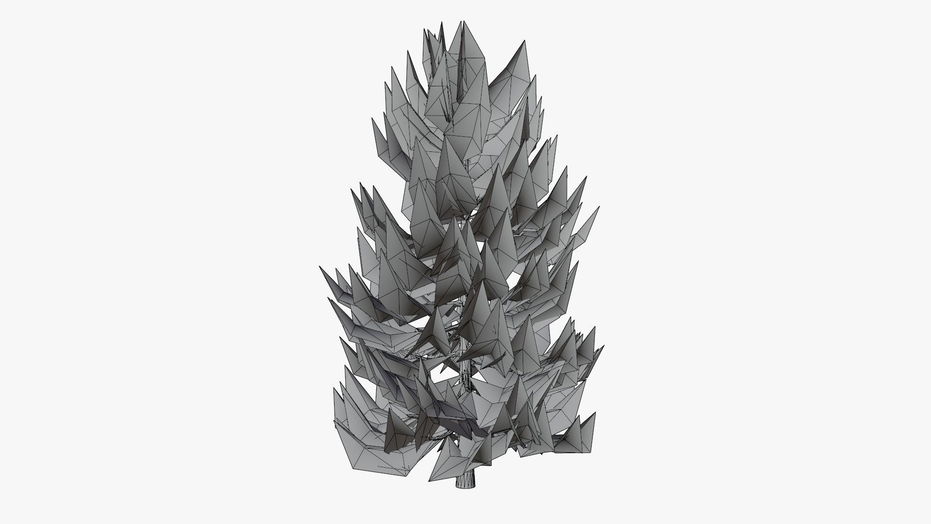 Lowpoly Pine v10 Low-poly 3D model_10