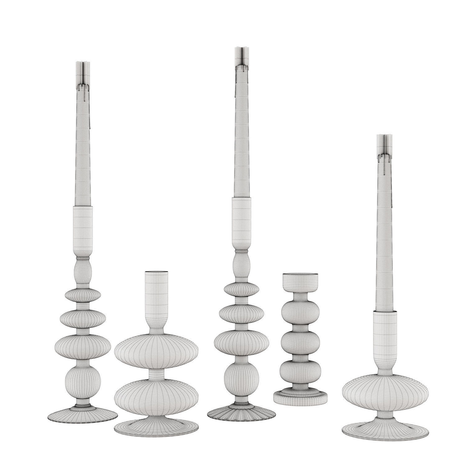 Delaney Candlestick 3D model_5