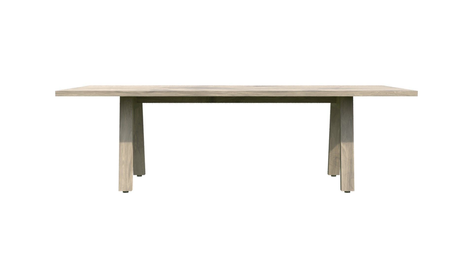 Broad Communal Table Medium Low-poly 3D model_14